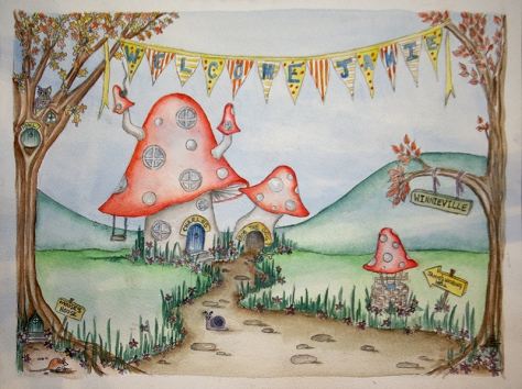 Jamie's Fairy Original Forest Watercolour by S. Joubert